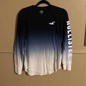 Hollister ombré long sleeve logo shirt men’s small